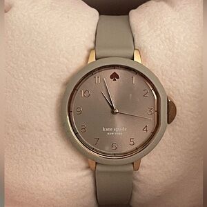Kate Spade ♠️ Women’s Park Row Gray Silicone Strap Watch 34 mm